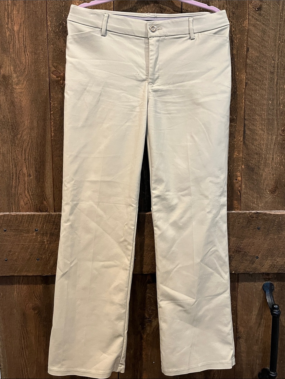 Lee Women's Light Cream Straight Leg Trousers
